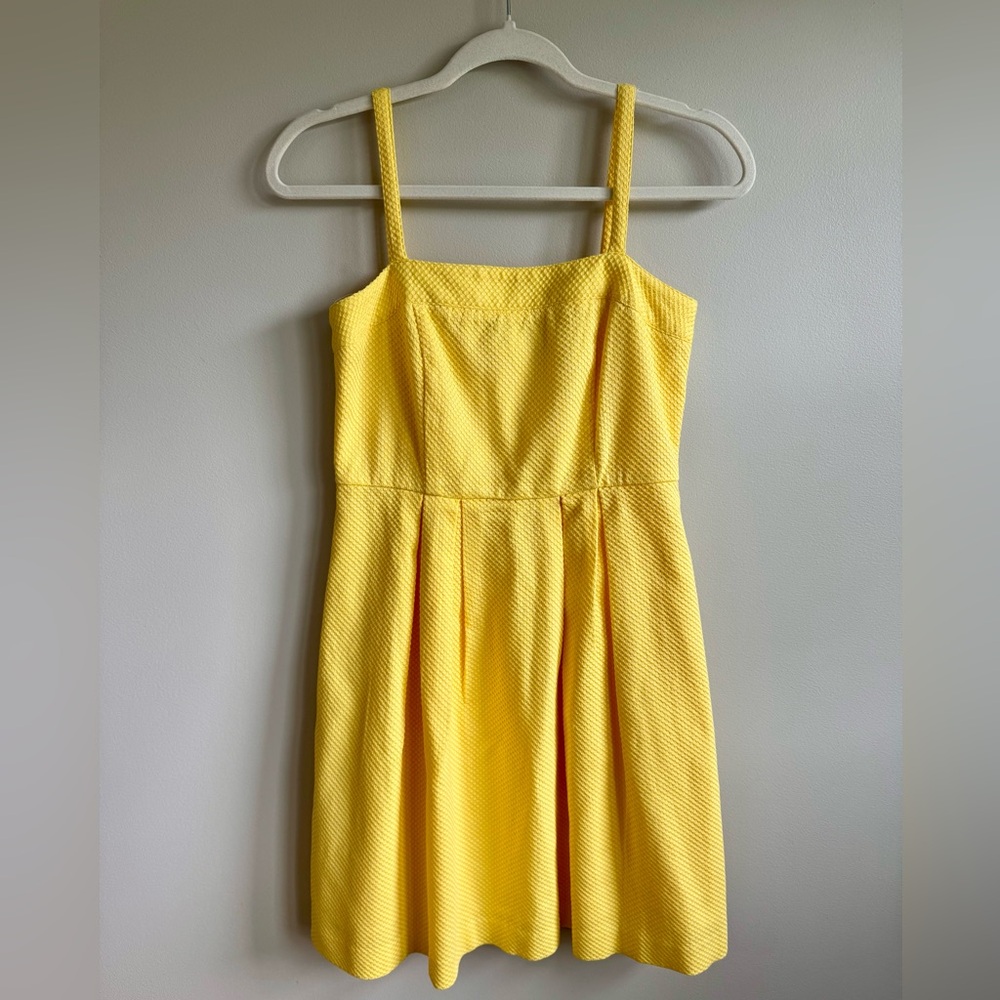 LOFT Sunny Yellow Textured Dress